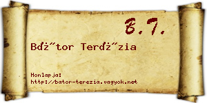 Bátor Terézia névjegykártya